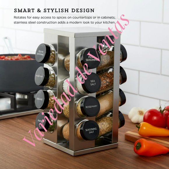 Kamenstein Heritage 16-Jar Revolving Pre-Filled Countertop Spice Rack - Picture 3 of 3